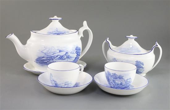 A Spode part tea set, c.1810-15,
